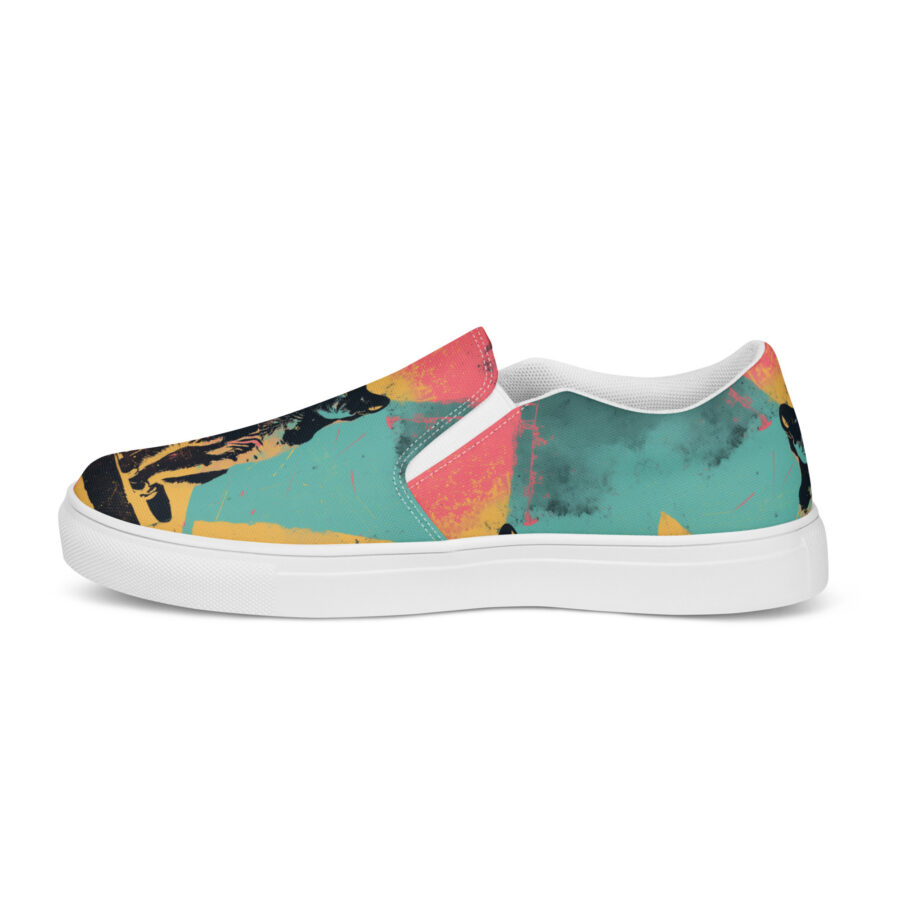 Catfitti Slips - white sole, right inside view