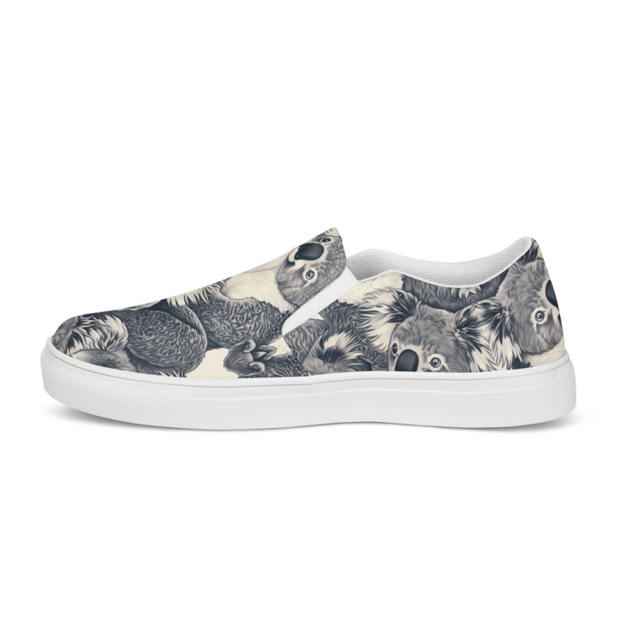 Koala Slips - white sole, right inside view