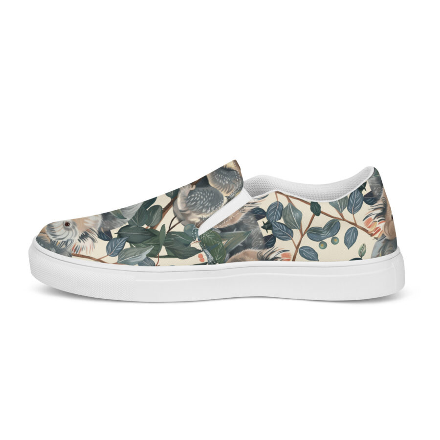 Koala Slips - white sole, right inside view