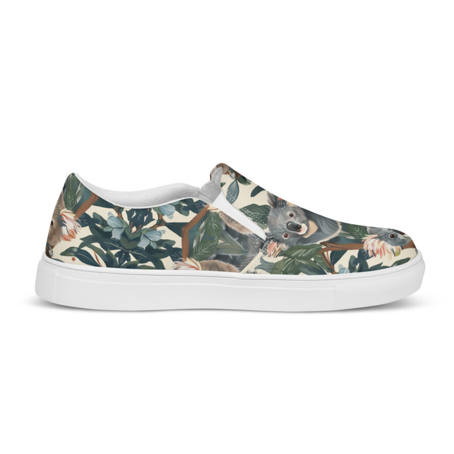 Koala Slips - white sole, right outside view