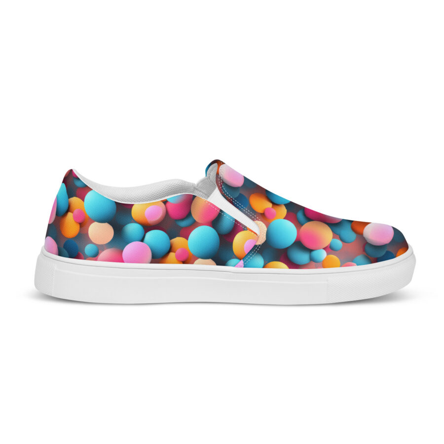 Dots! Slips - white sole, right outside view