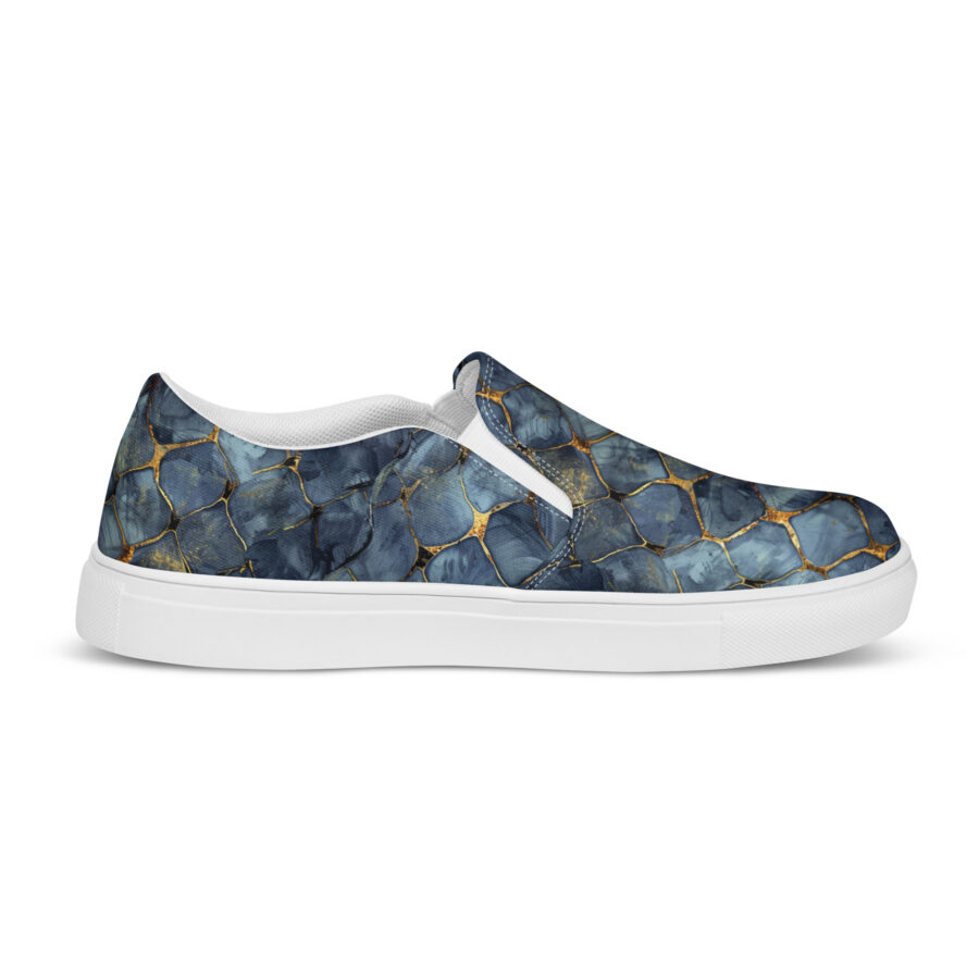 Royal Snakeskin Slips - white sole, right outside view