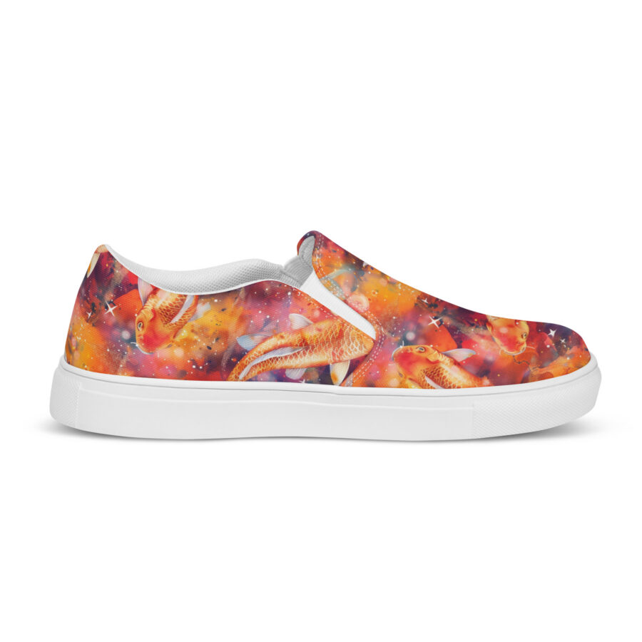Koi Slips - white sole, right outside view