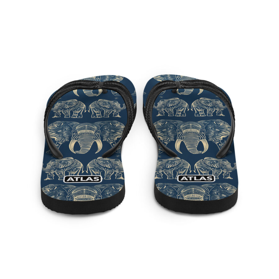 Elephant Flops Flops - white sole, back view